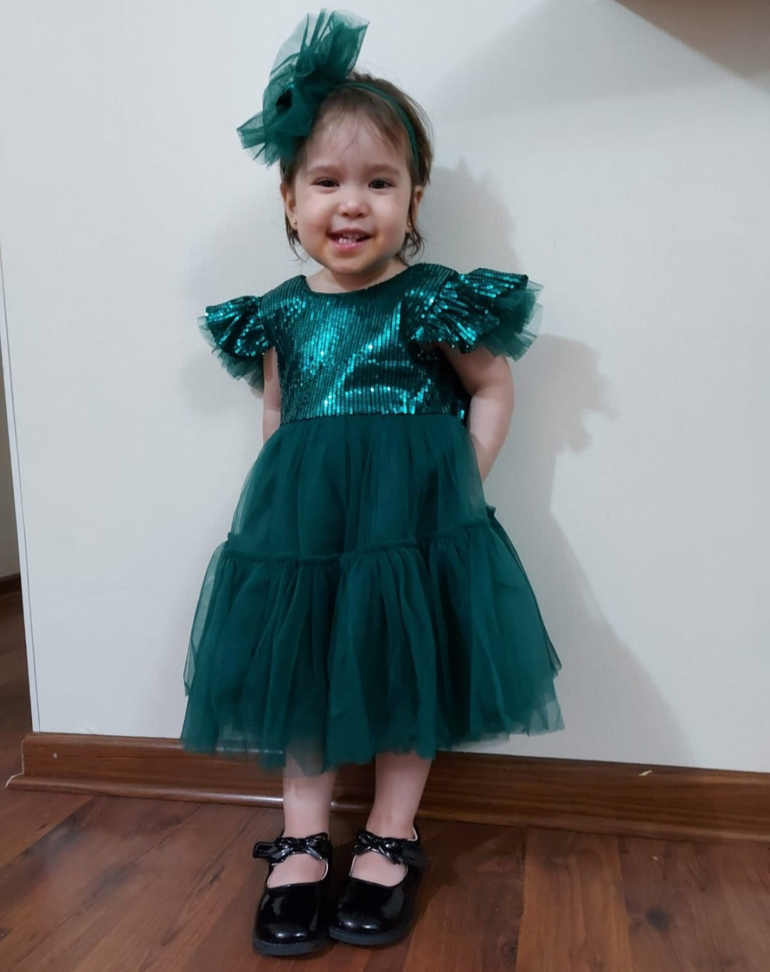 Forest Green Special Occasions Dress and Headband #1000996