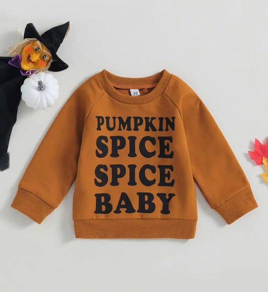 Pumpkin Spice Baby Long Sleeve Top (Gender Neutral) #1001194