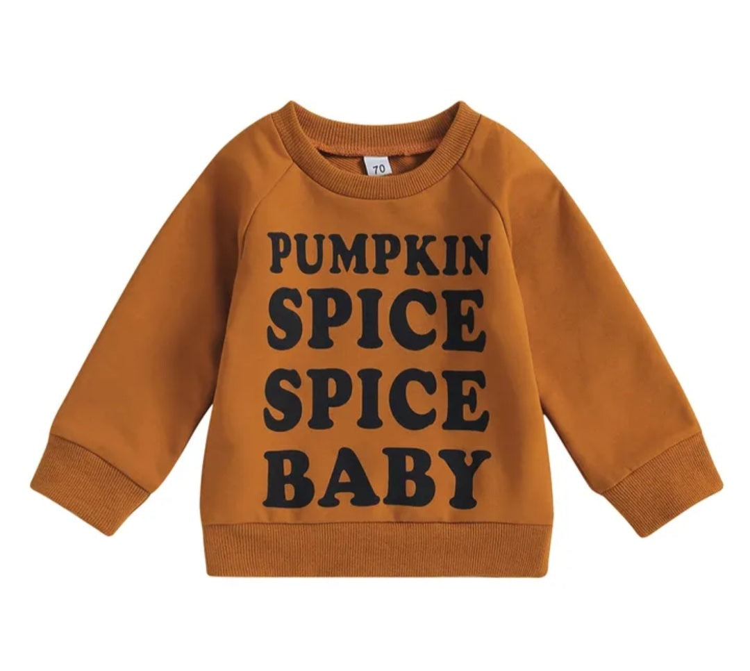 Pumpkin Spice Baby Long Sleeve Top (Gender Neutral) #1001194