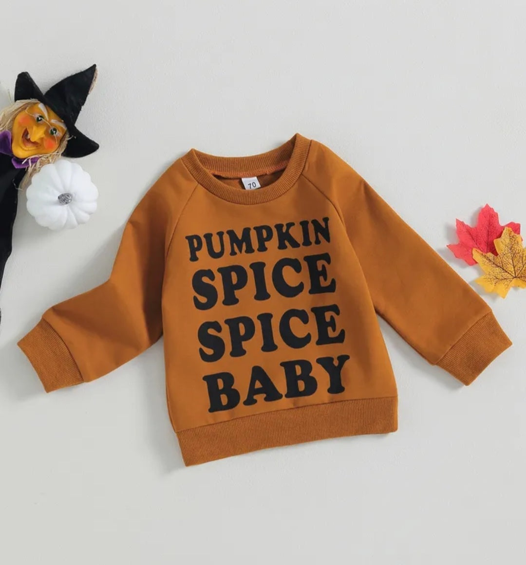 Pumpkin Spice Baby Long Sleeve Top (Gender Neutral) #1001194