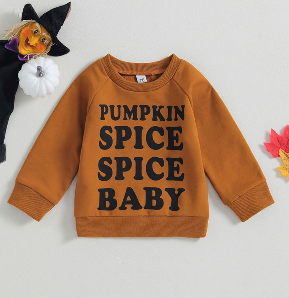 Pumpkin Spice Baby Long Sleeve Top (Gender Neutral) #1001194