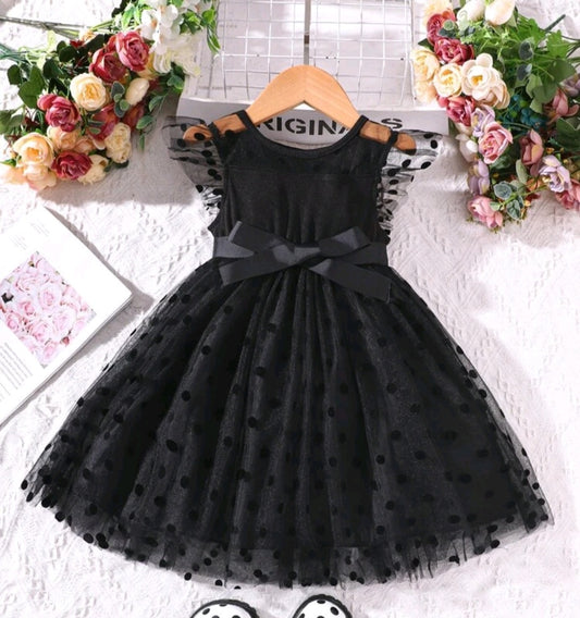 Black Polka Special Occasions Dress #100048