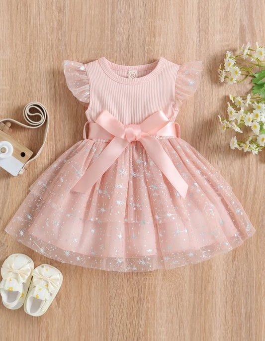 Peachy Pink Sparkle Dress #1000240