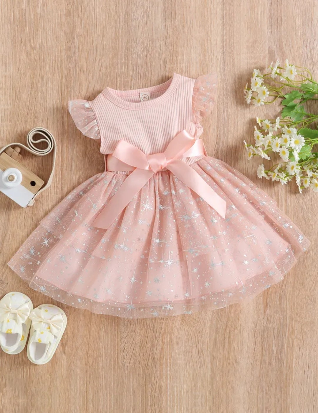 Peachy Pink Sparkle Dress #1000240