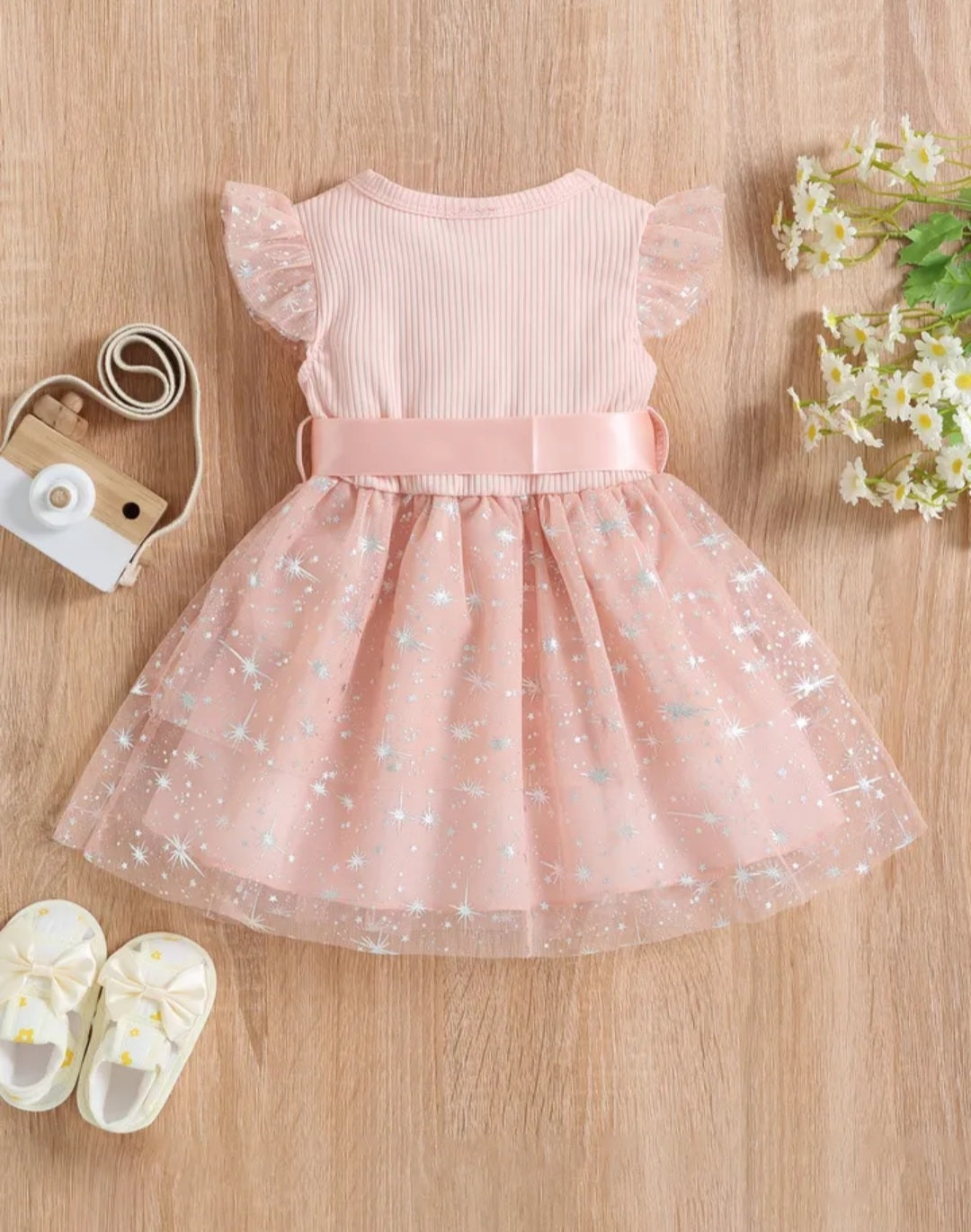 Peachy Pink Sparkle Dress #1000240