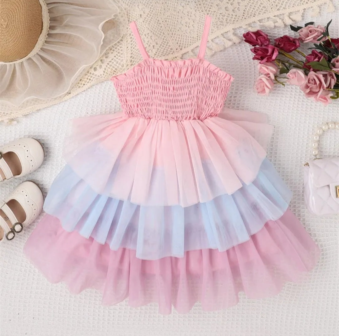 Rainbow Ruffle Special Occasions Dress #1000133