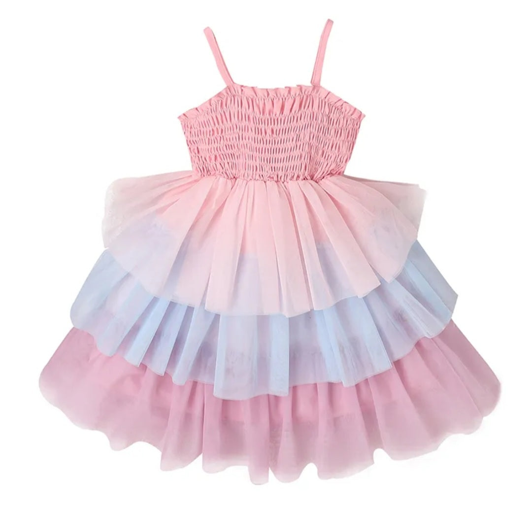 Rainbow Ruffle Special Occasions Dress #1000133