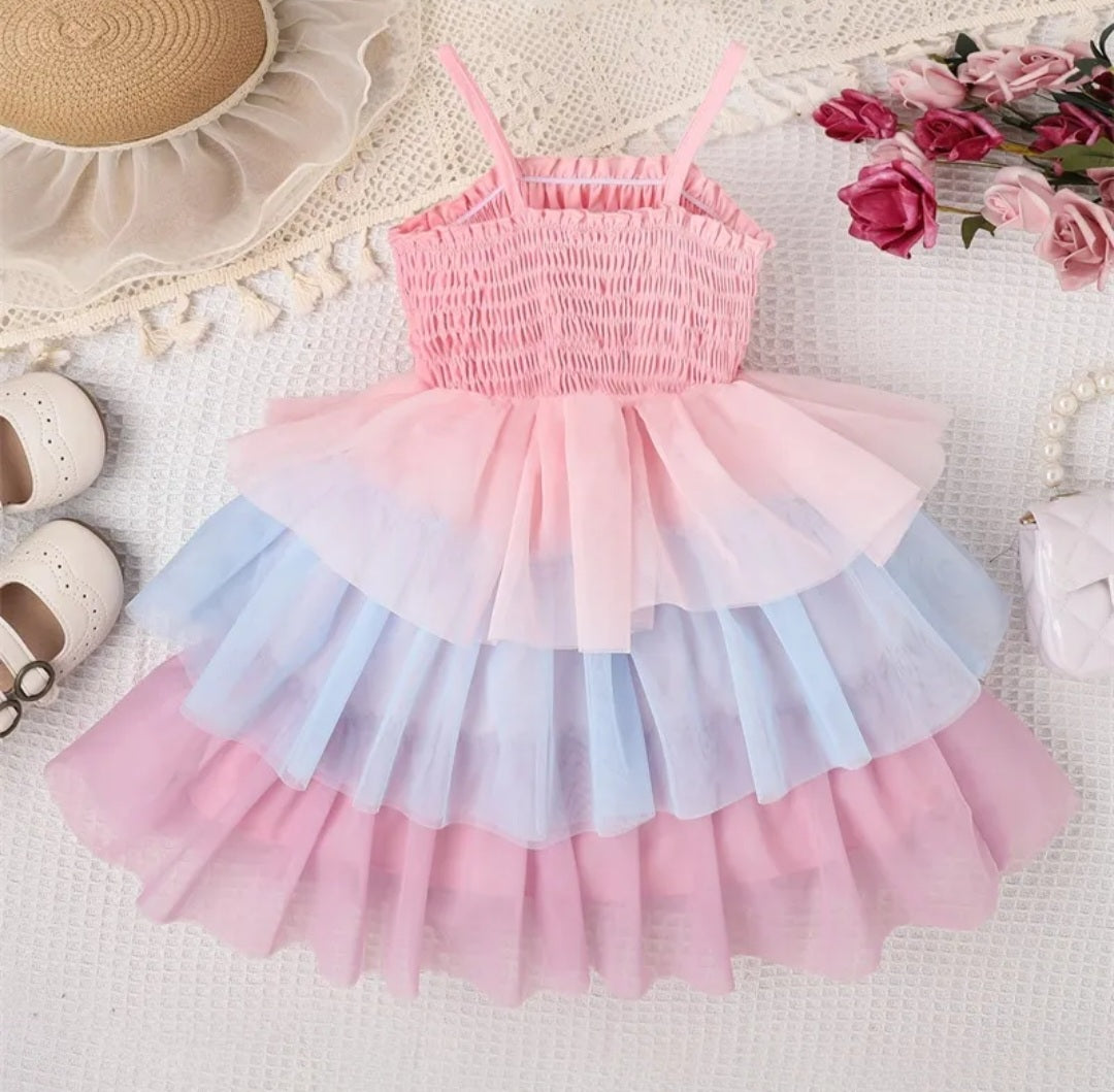 Rainbow Ruffle Special Occasions Dress #1000133