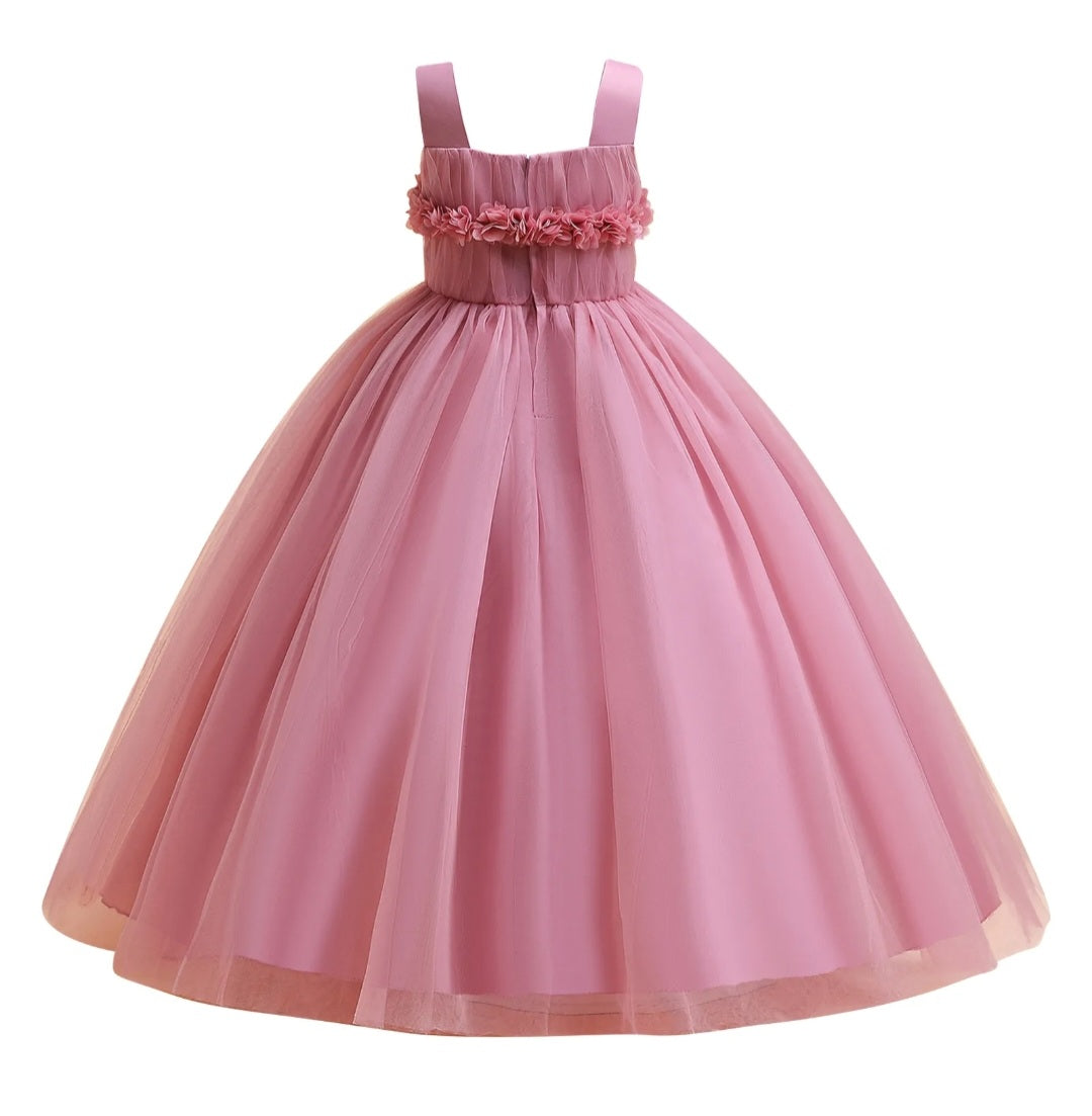 Pink Special Occasions Dress with Floral Detail #1000195