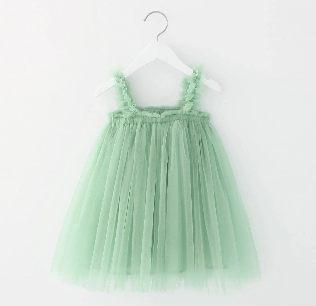 Mint Green Tulle Dress #1001072