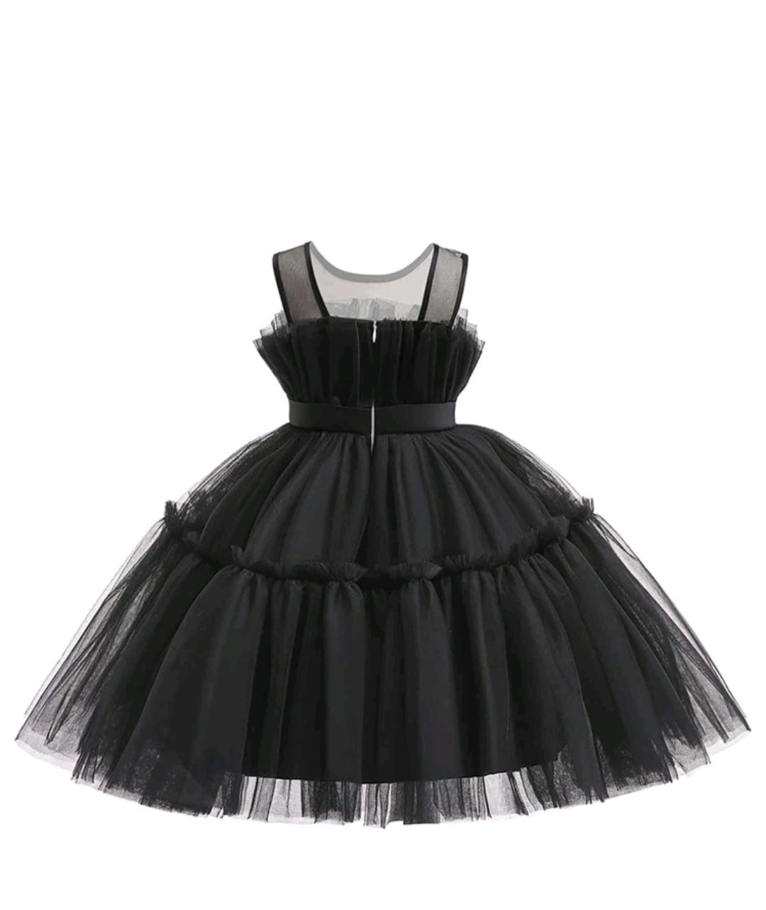 Black Princess Ruffle Dress #1001116