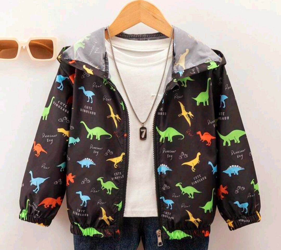 Dinosaur Windbreaker Black #2000363