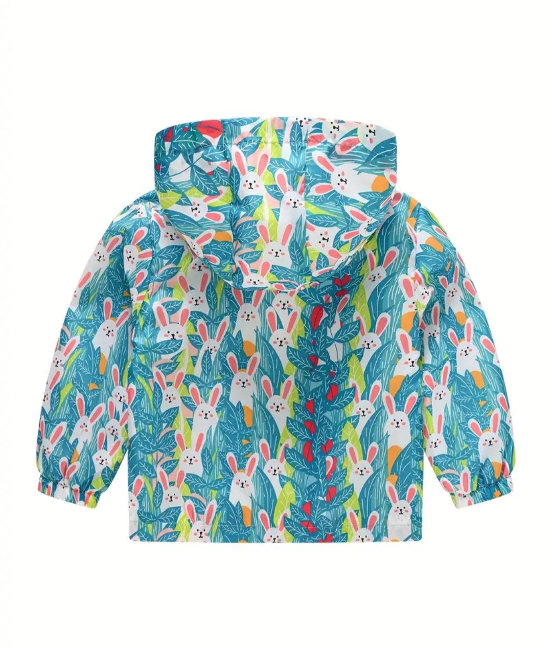 Teal Hooded Bunny Windbreaker #1000205