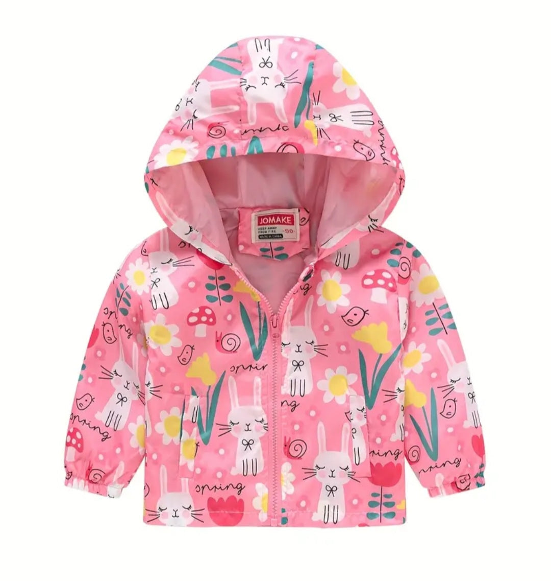 Pink Bunny Hooded Windbreaker #1000207