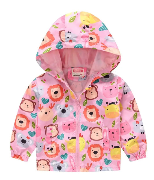 Pink Zoo Hooded Windbreaker #1000322