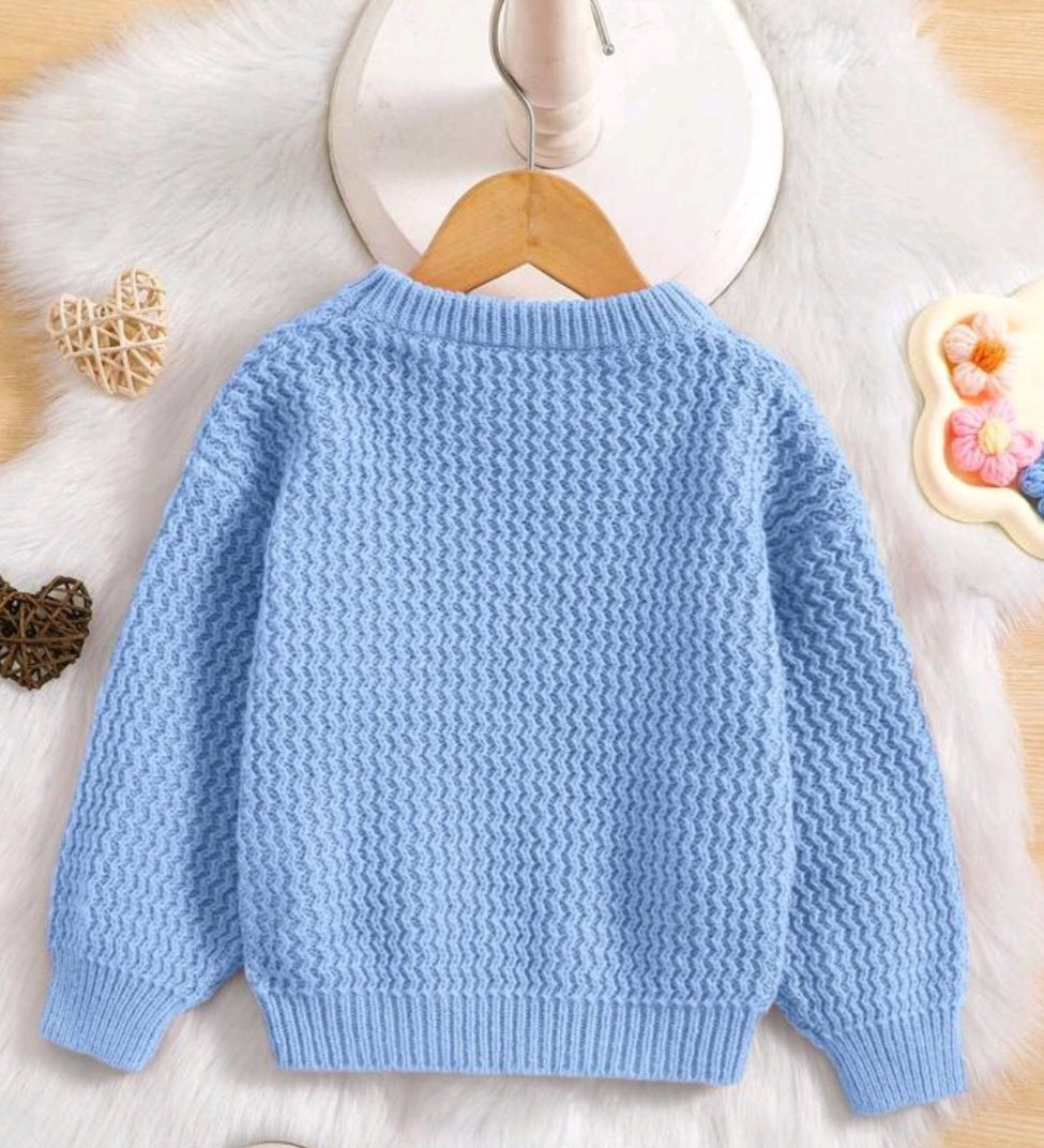 Honey Baby Blue Floral Sweater #10020013