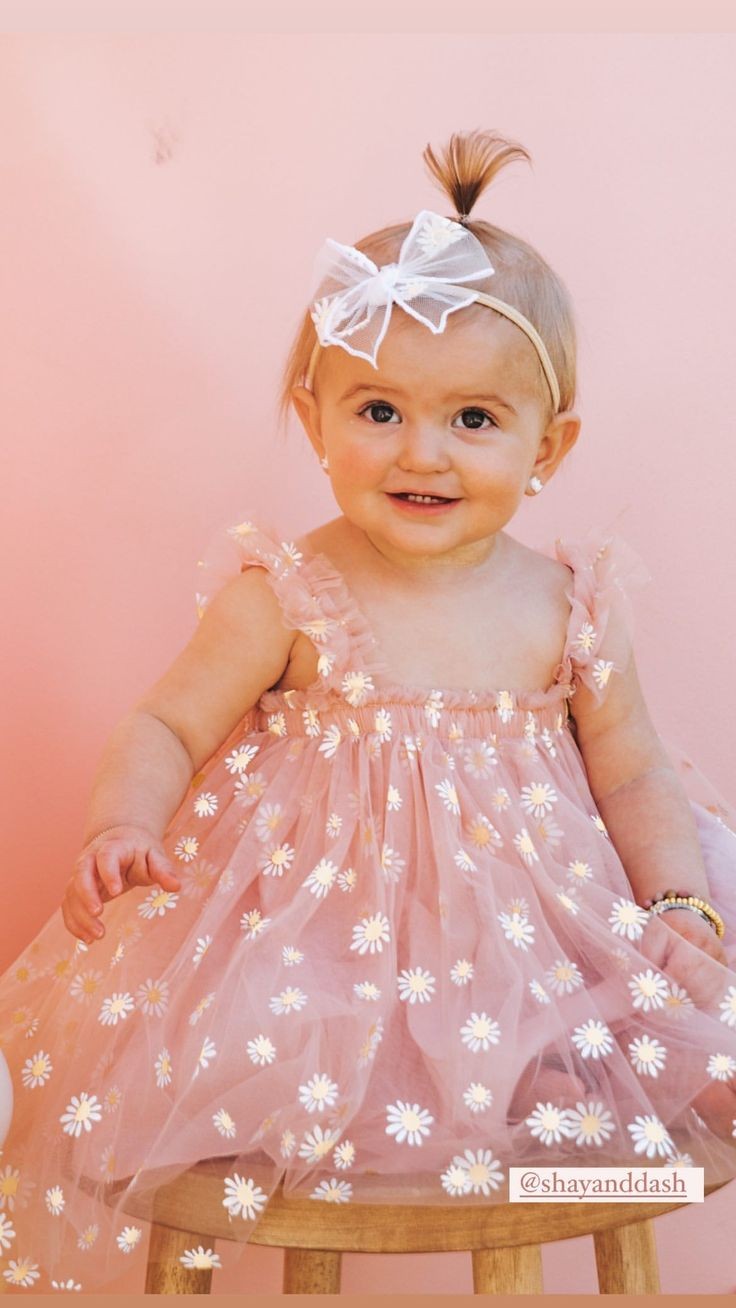 Dusty Pink Daisy Dress #100091