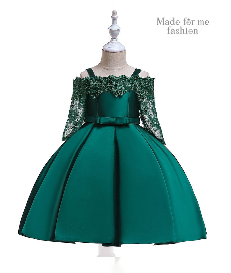 Embroidered Emerald Green Off The Sholders Formal Dress. #100066