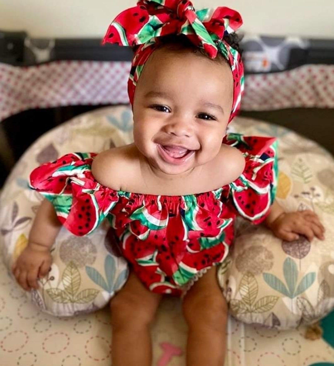 Watermelon Off or On the Shoulder Romper #1000173