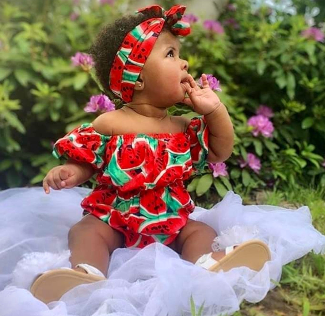 Watermelon Off or On the Shoulder Romper #1000173