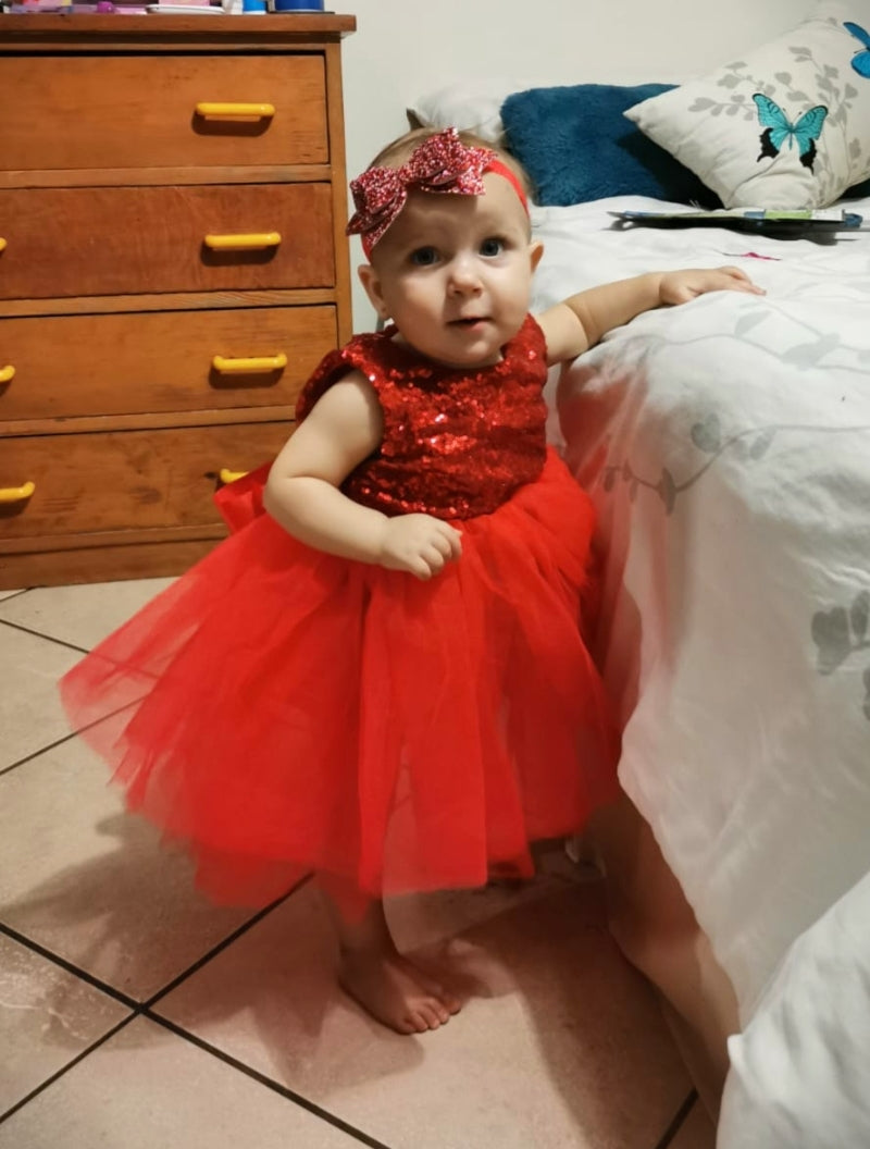 Red Sequins Tutu Dress #1000141