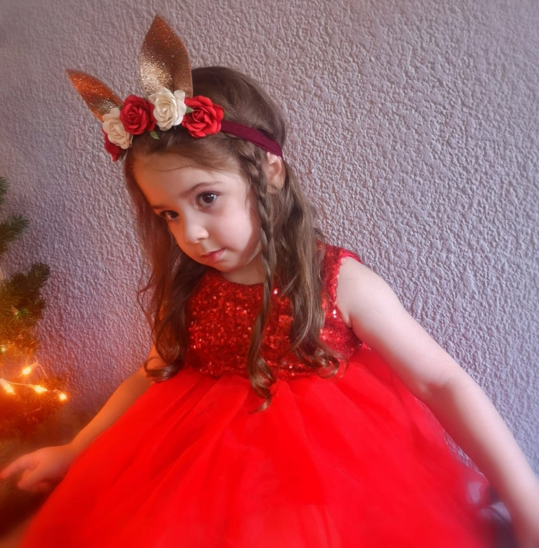 Red Sequins Tutu Dress #1000141