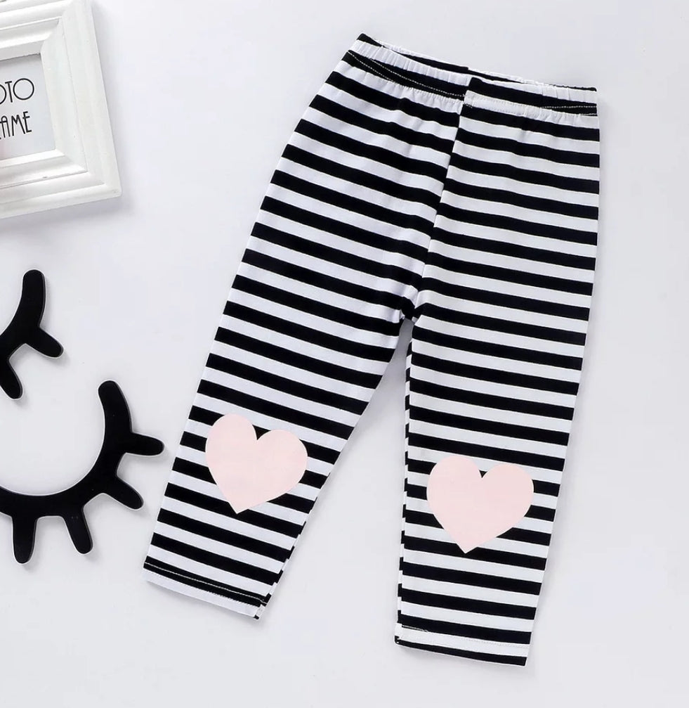 Swan Top and striped Legging #100089