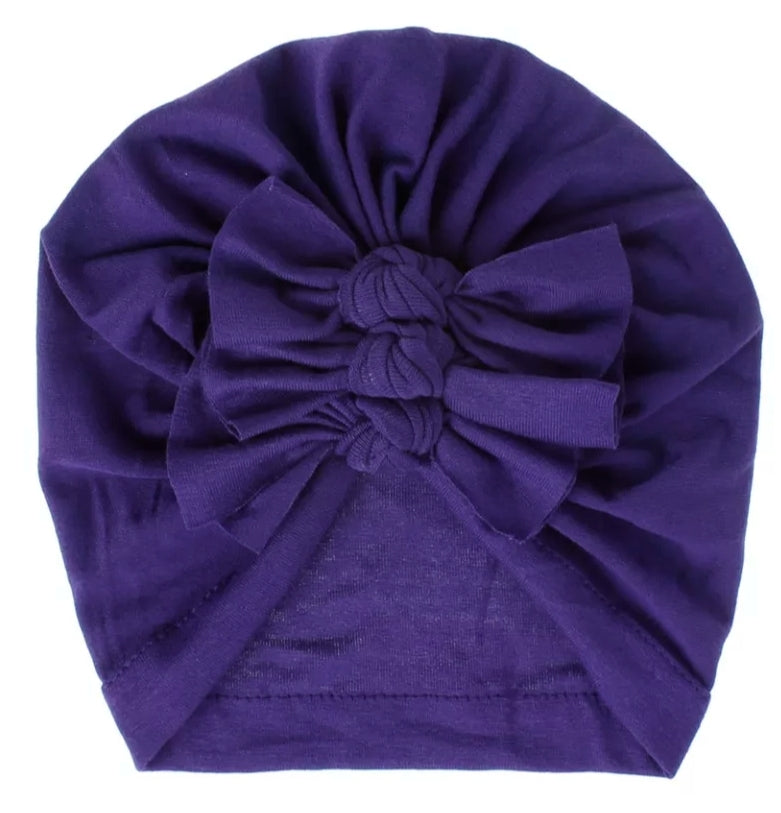 Turban Indigo (Purple) Bowknot #400030