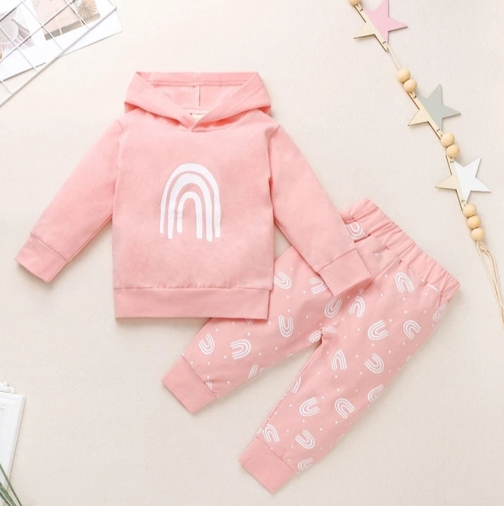 Pink Rainbow Hooded Tracksuit #100075