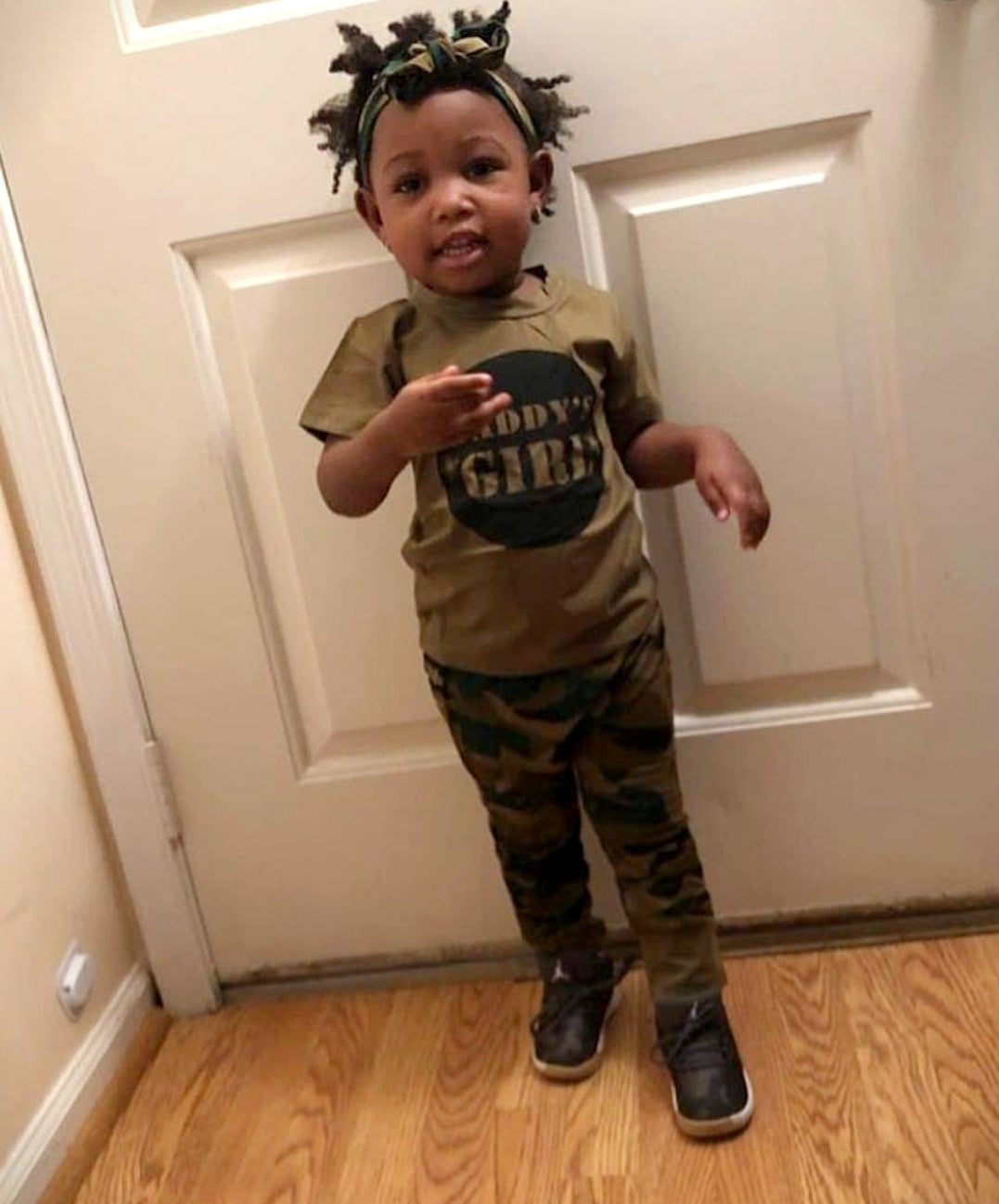 Daddy's Girl T-shirt,  Camo Pants And Headband #1000287