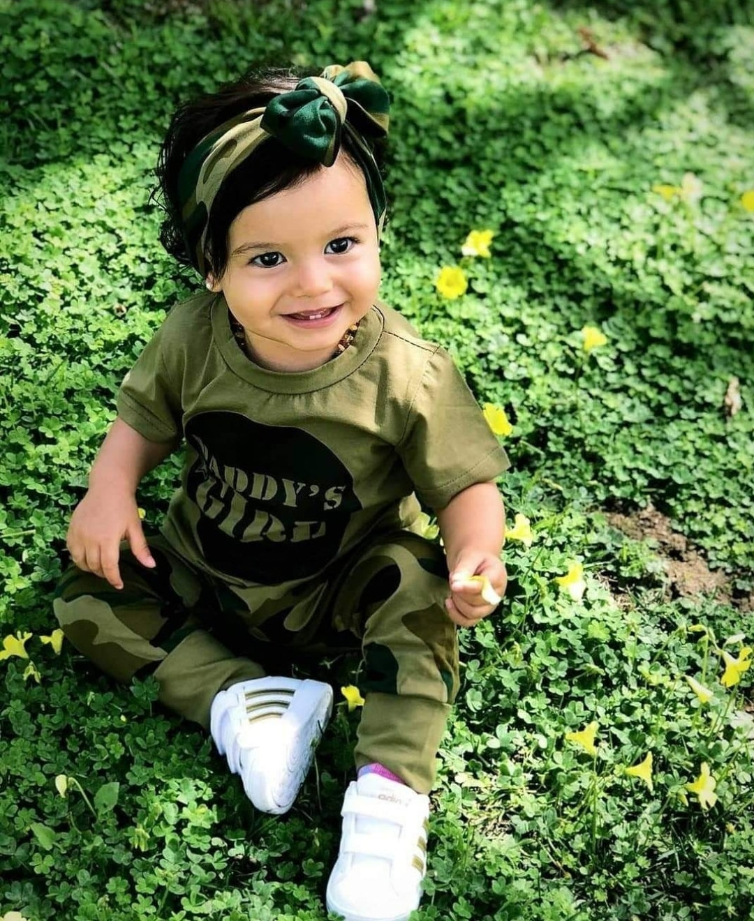 Daddy's Girl T-shirt,  Camo Pants And Headband #1000287