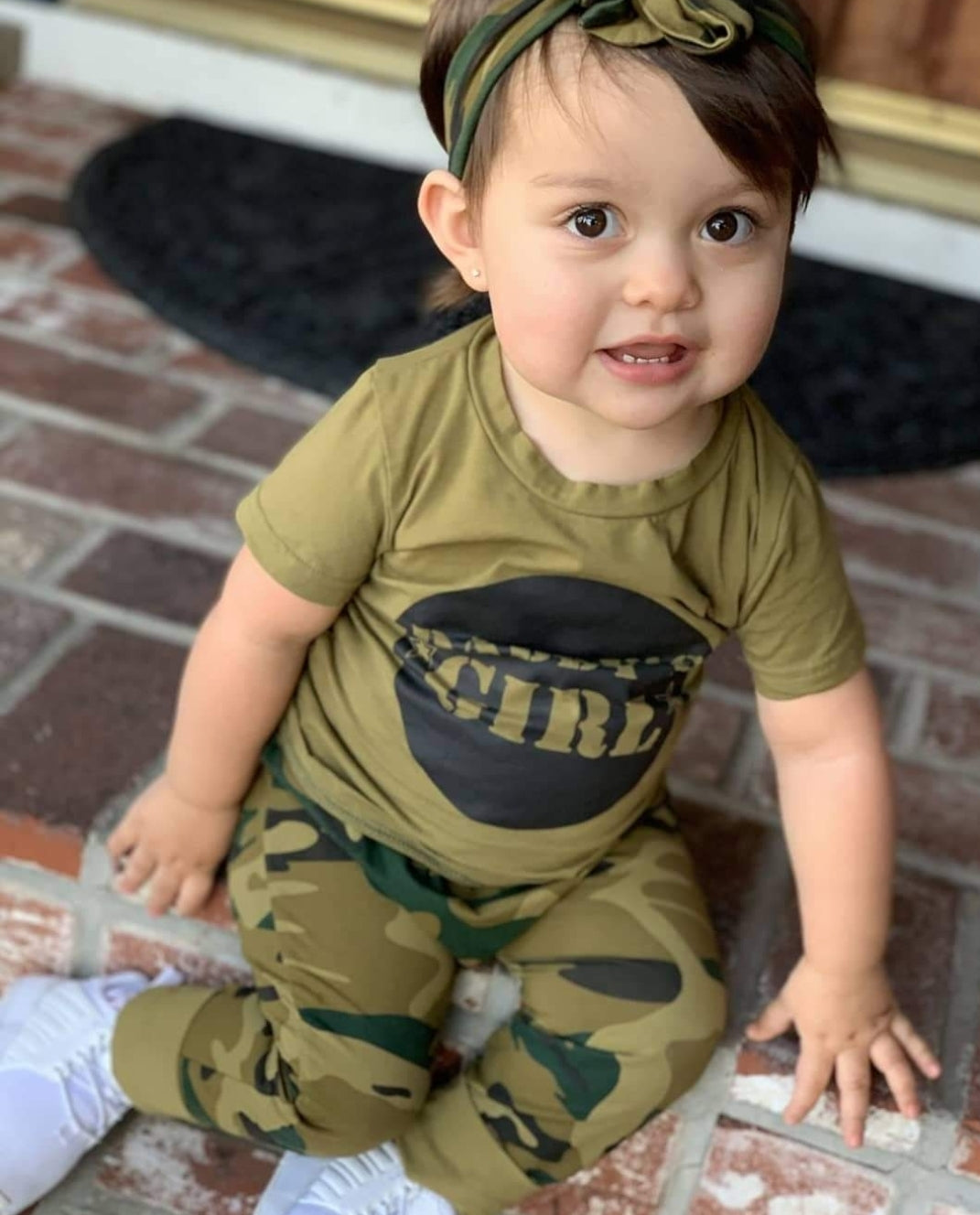 Daddy's Girl T-shirt,  Camo Pants And Headband #1000287