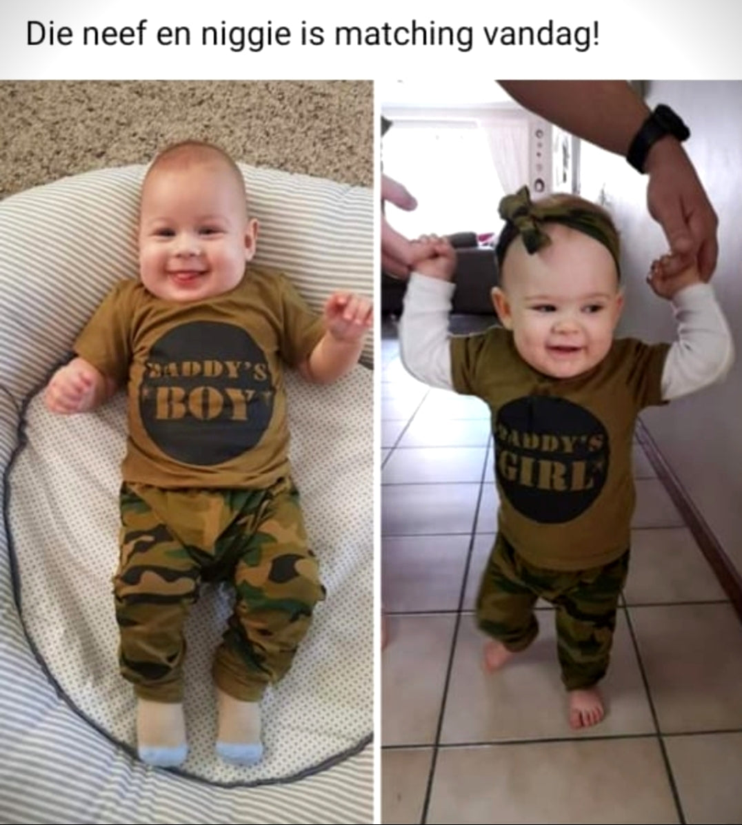 Daddy's Girl T-shirt,  Camo Pants And Headband #1000287