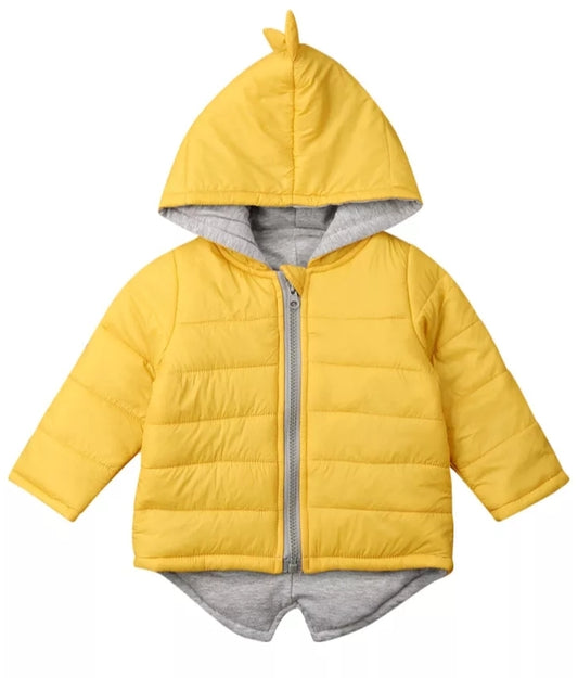 Dino Puffer Jacket Yellow #1000322