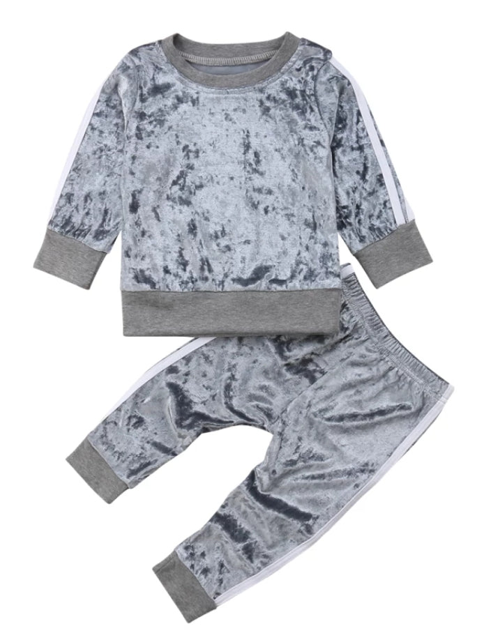 Gray Velvet Tracksuit #1000339