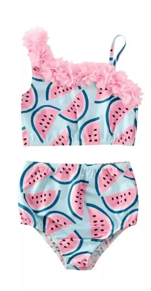 Watermelon Ruffle Bikini Swimsuit #1000424