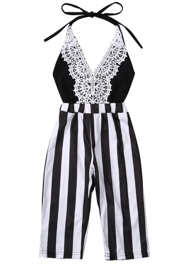 Striped Boho Jumpsuit #1000367