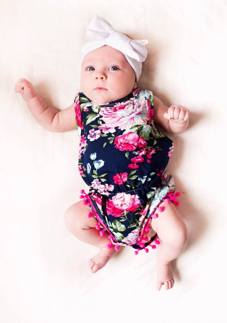 Floral Romper Navy #1000663