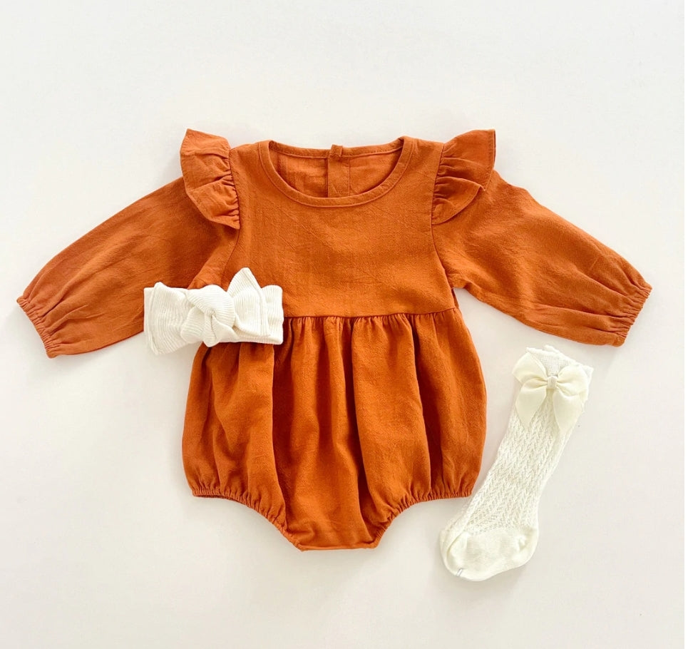 Pumpkin Spice Balloon Romper #100039