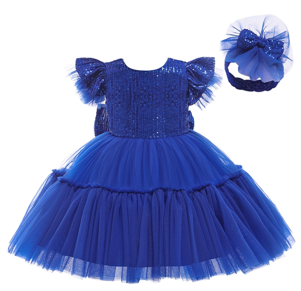 Royal Blue Special Occasions Dress and Headband #1000996