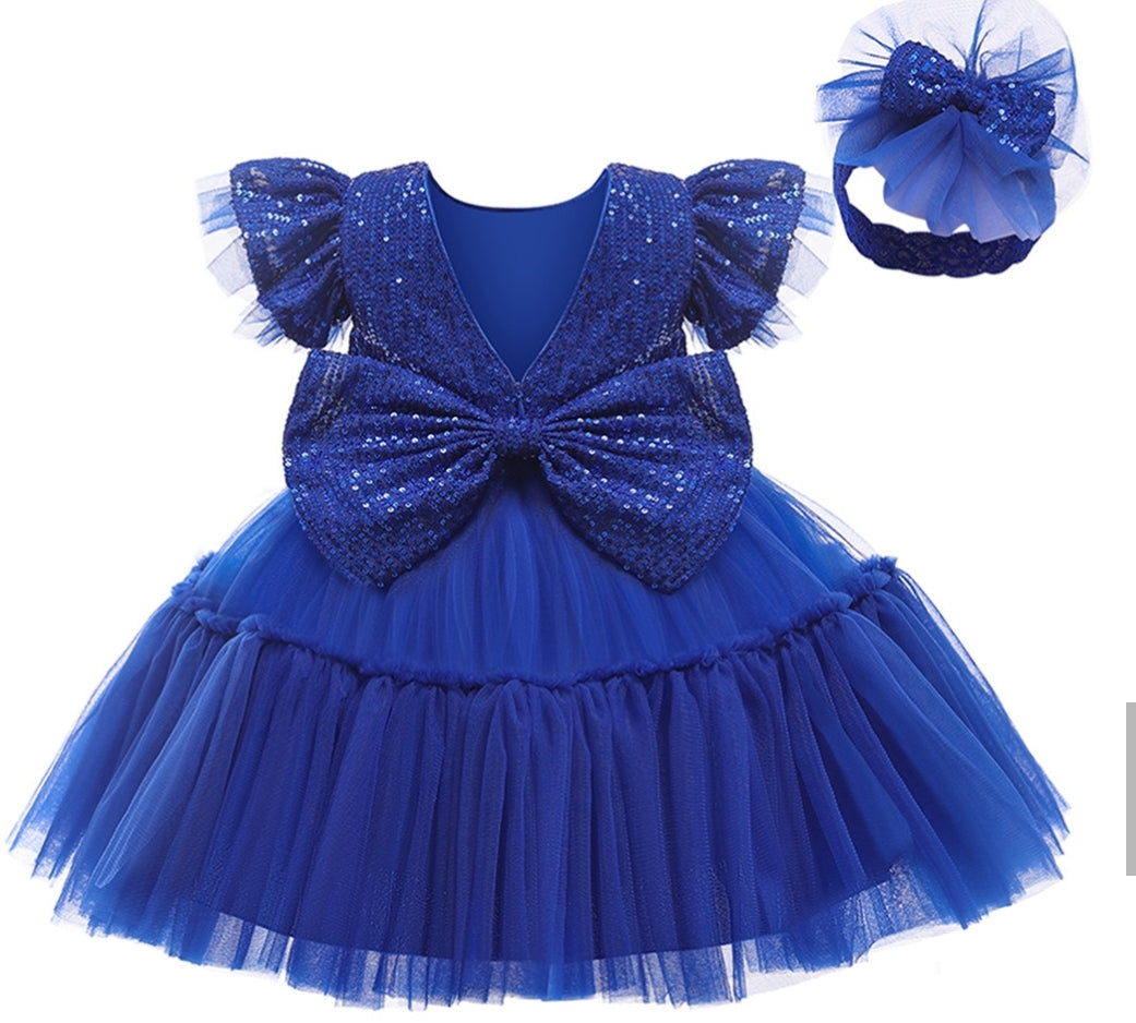 Royal Blue Special Occasions Dress and Headband #1000996