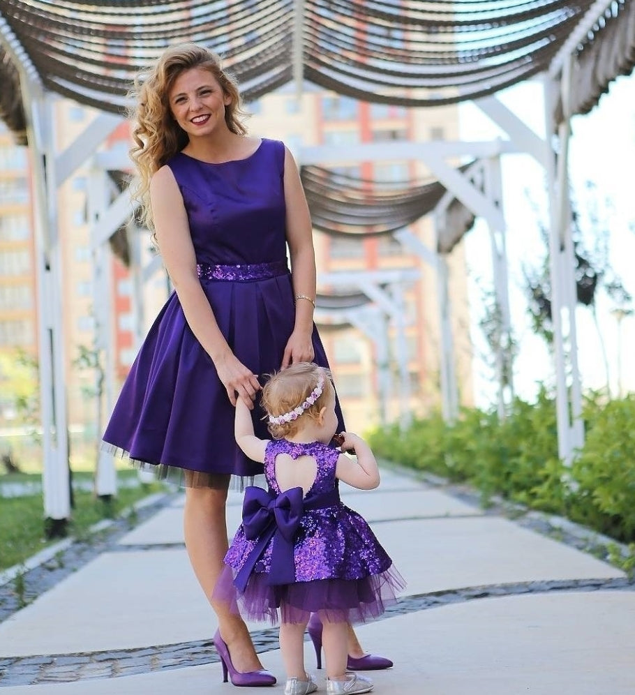 Purple Sequins Special Occasions Dress #1001035