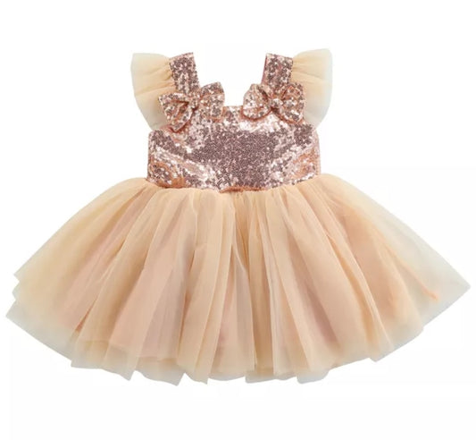 Rose Gold Sequins Special Occasions Dress #1001033