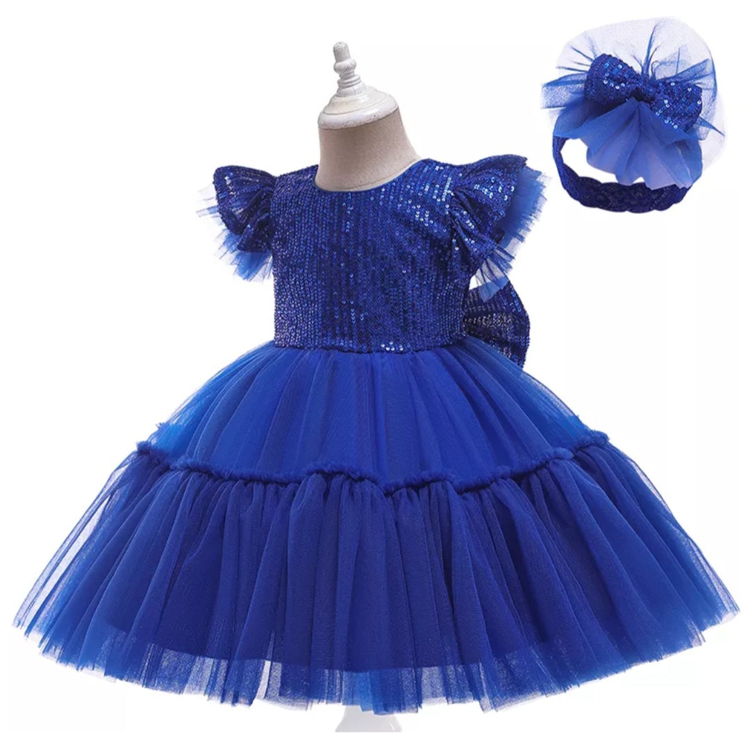 Royal Blue Special Occasions Dress and Headband #1000996