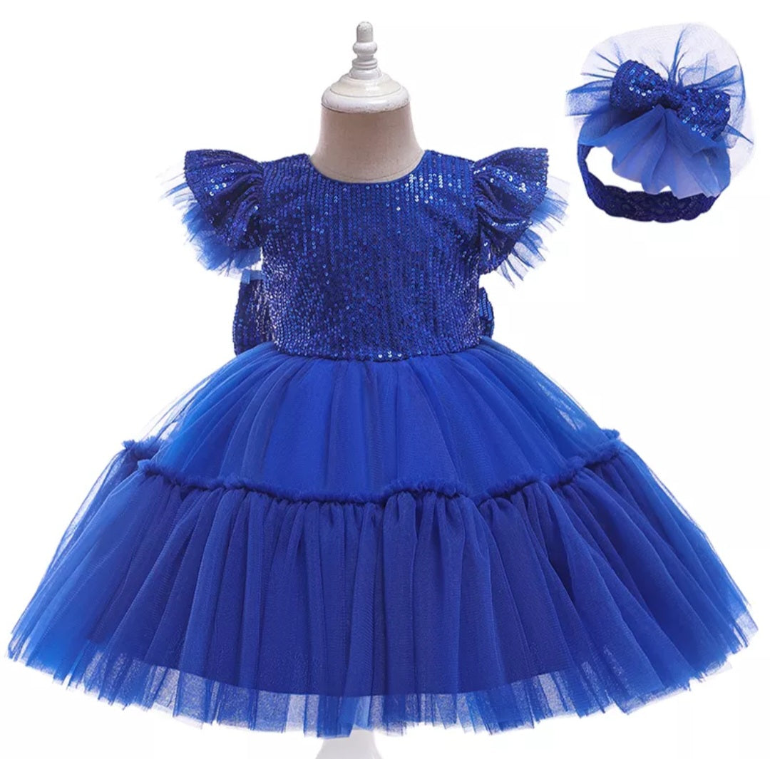 Royal Blue Special Occasions Dress and Headband #1000996