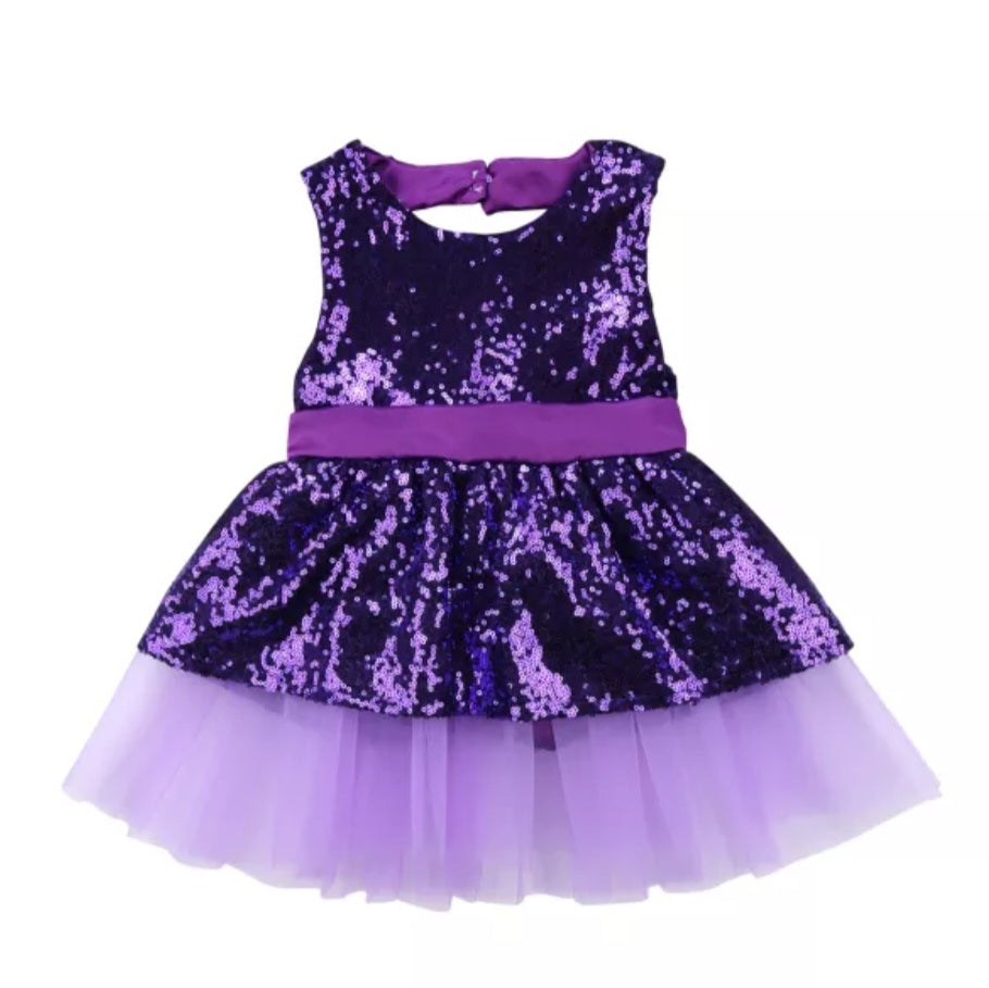 Purple Sequins Special Occasions Dress #1001035