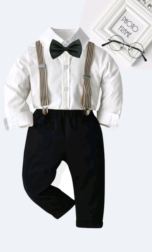 Black and White 4PSC Gentleman Suit #200027