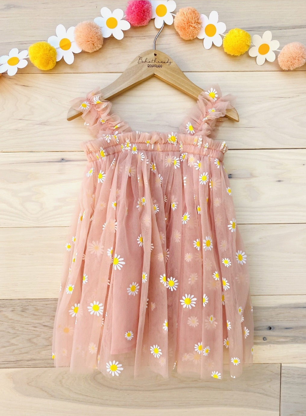 Dusty Pink Daisy Dress #100091