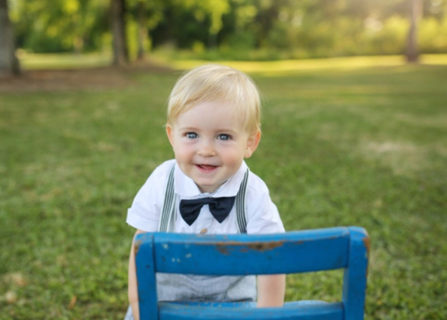 Gentleman Suit White Short Sleeve Shirts with Shorts, Suspenders and Bowtie #200069