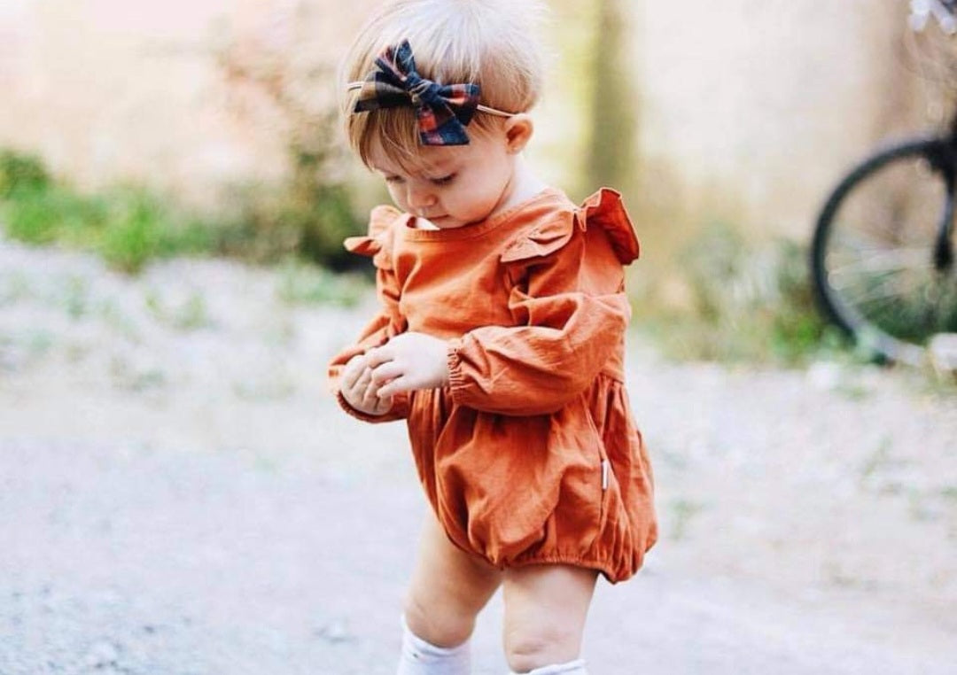 Pumpkin Spice Balloon Romper #100039